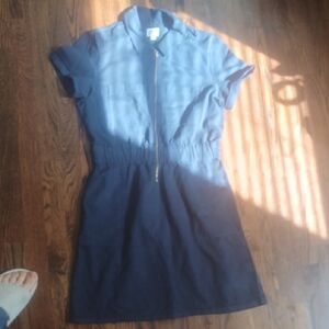 J. Crew Navy Mini Dress with Zipper